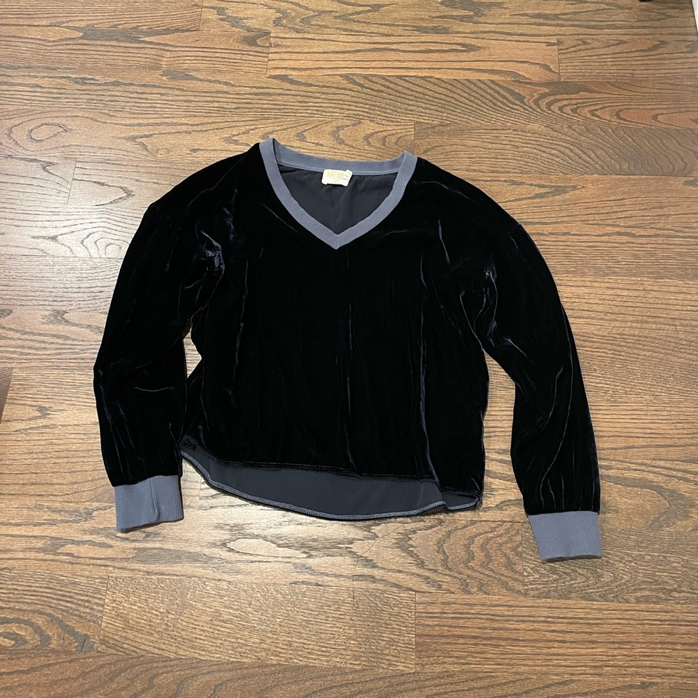Nation LTD Navy Velvet Long Sleeve